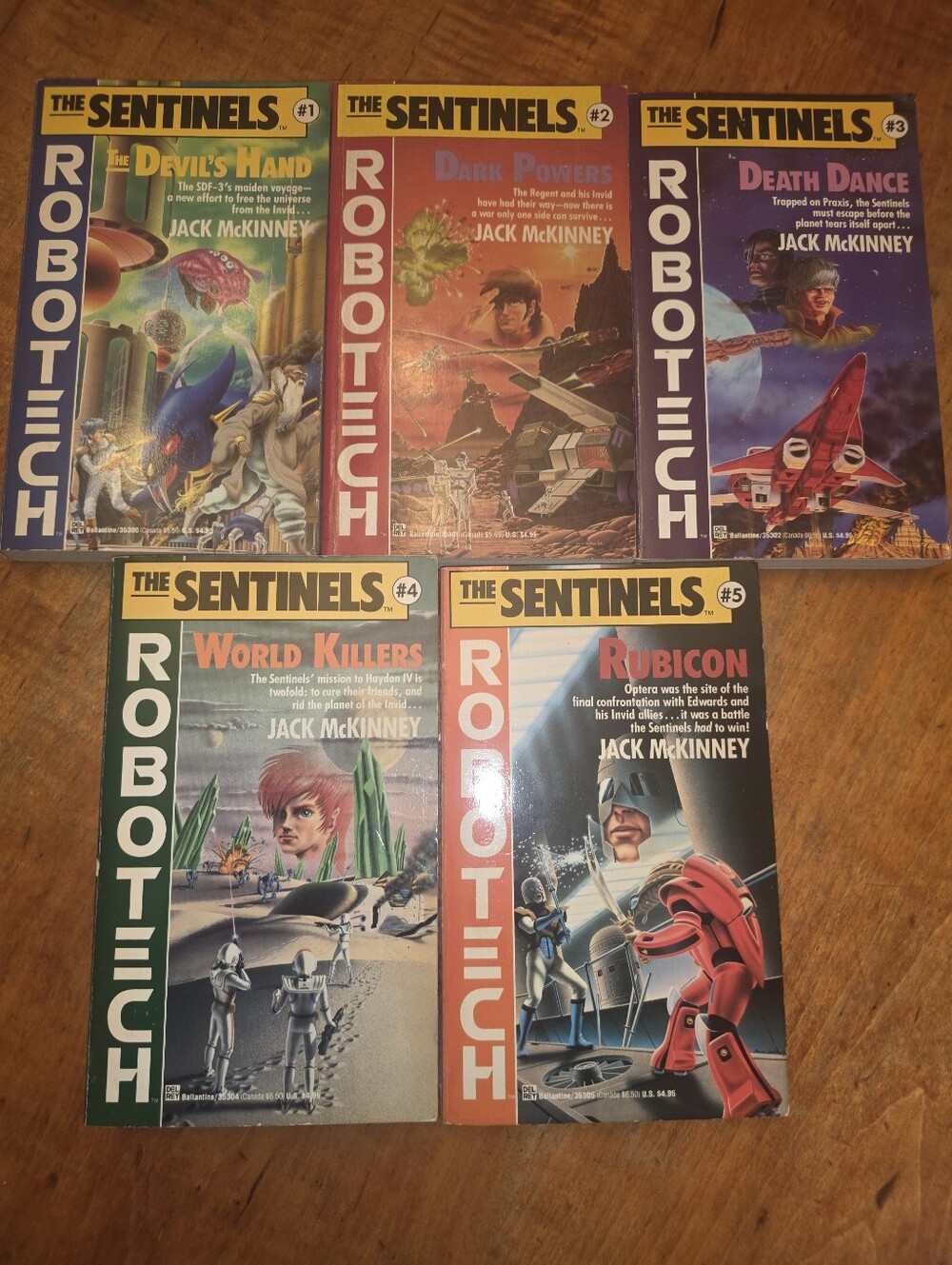Robotech The Sentinels 1-5 Jack McKinney Lot Set Bundle Complete Series